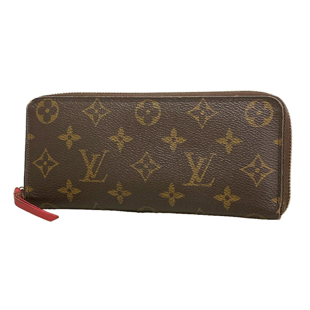 Louis Vuitton Monogram Portefeuille Clemence Long Wallet M42119 Brown Hot Pin...